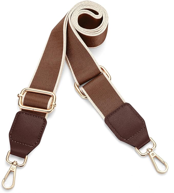 Hamdecro Purse Straps Replacement Crossbody, Universal Wide Shoulder Strap for Bags Adjustable Straps for Handbags, Gold B...