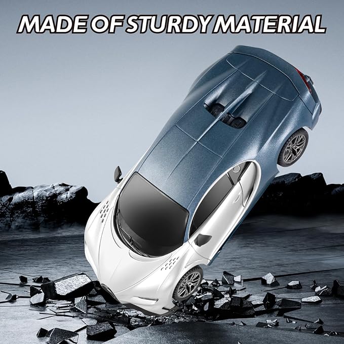 MIEBELY Remote Control Car - 1/24 Scale Fast Rc Race Car, Bugatti Chiron 3.7V 500 mAh Toys with Headlight, Racing Hobby Model Birthday Ideal Gifts for Adults Kids Boys Age 6 7 8 9 10 Year Old