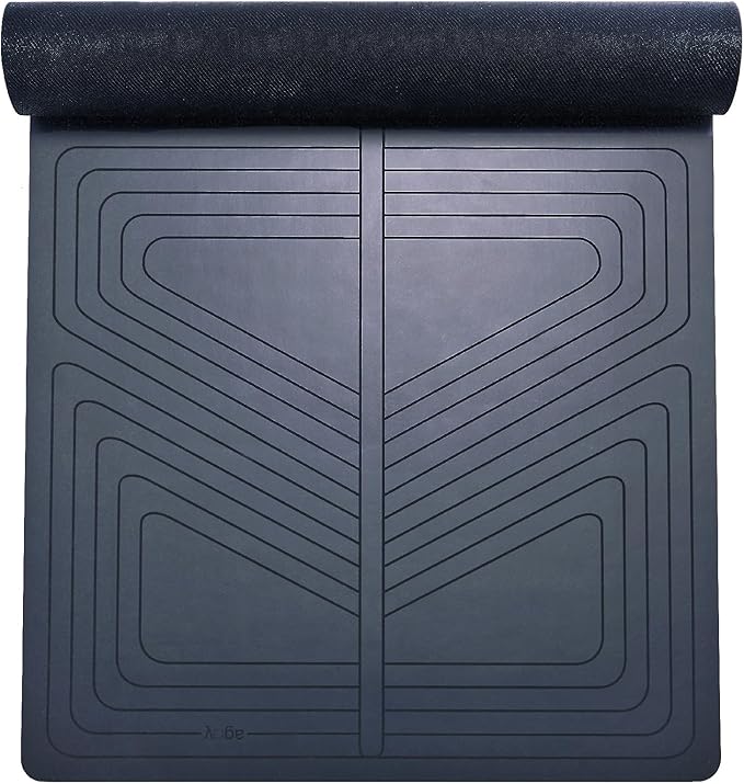 agoy PRO+ WARRIOR - Premium Non-Slip Yoga Mat – Eco-Conscious Design - PU Mat With Wet/Dry Grip+ - Focus Alignment - Laze...