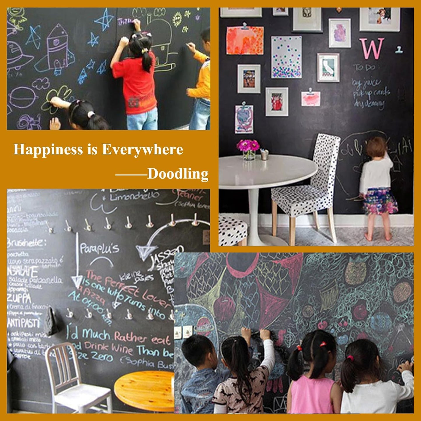 Magnetic Chalkboard Contact Paper with Adhesive, 30" x 15" Magnetic Blackboard Film for Walls, Peel and Stick – Ideal for Office, Classroom, Home. Includes Dustless Chalk, Wiping Cloth, and Magnet