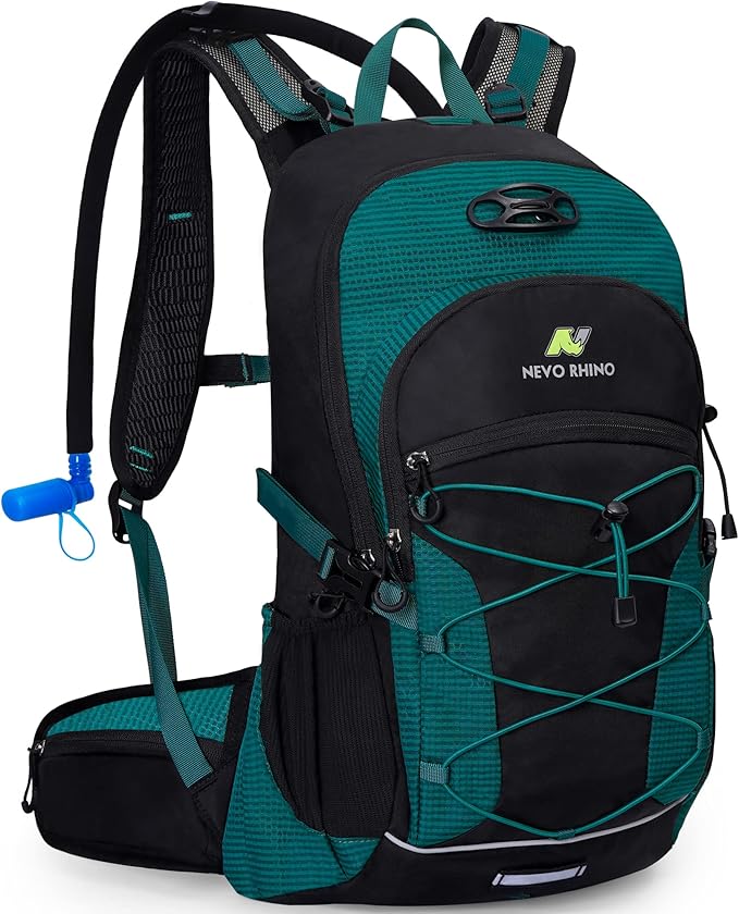 N NEVO RHINO Hydration Backpack with Water Bladder 3L, Hiking Backpack with Rain Cover, Insulation Water Daypack for Cycli...