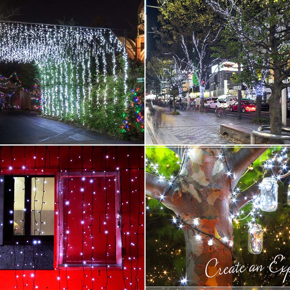 LALAPAO Solar String Lights, 200LED, 72ft, Waterproof Fairy Lights, White, Model B07PDVHXZS