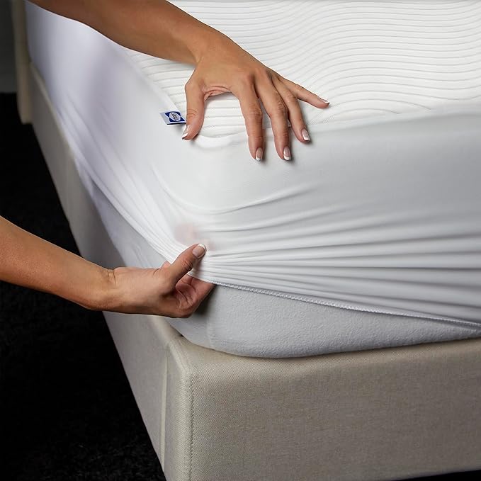 Sealy Complete Protection Mattress Protector- Full Size Stain Protection Waterproof Machine Washable Cover