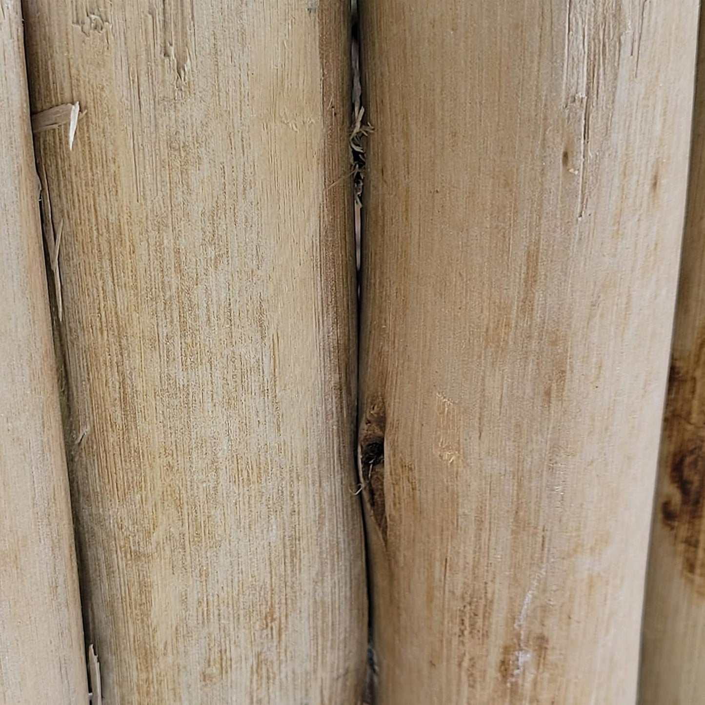 FOREVER BAMBOO Natural Eucalyptus Wood Solid Log for Landscaping Edging Lawn Garden Fence Borders 72 in L x 6 in H x 1.25 in D