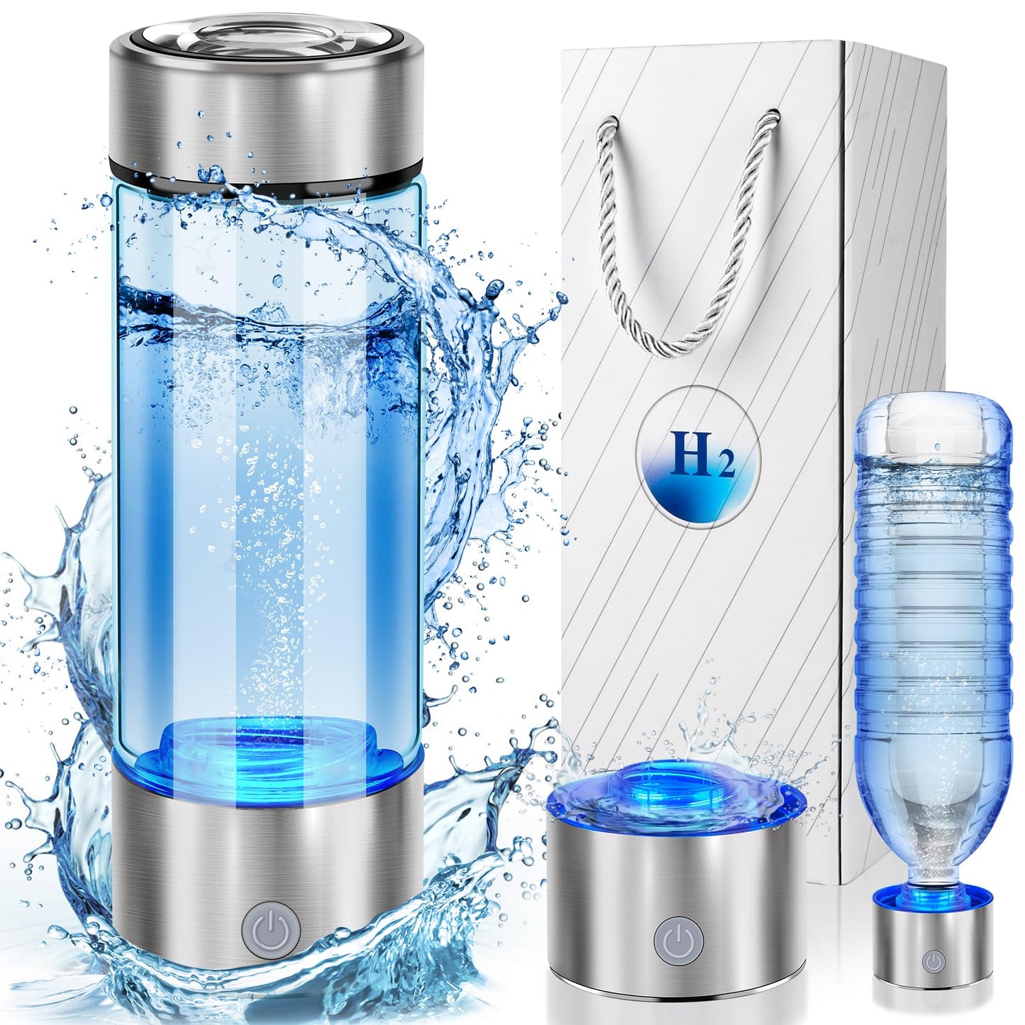 2025 New Hydrogen Water Bottle, Hydrogen Water Generator with Advanced SPE PEM Technology, Portable Rechargeable aquahealth Hydrogen Water for Office, Daily Drinking and Gifts
