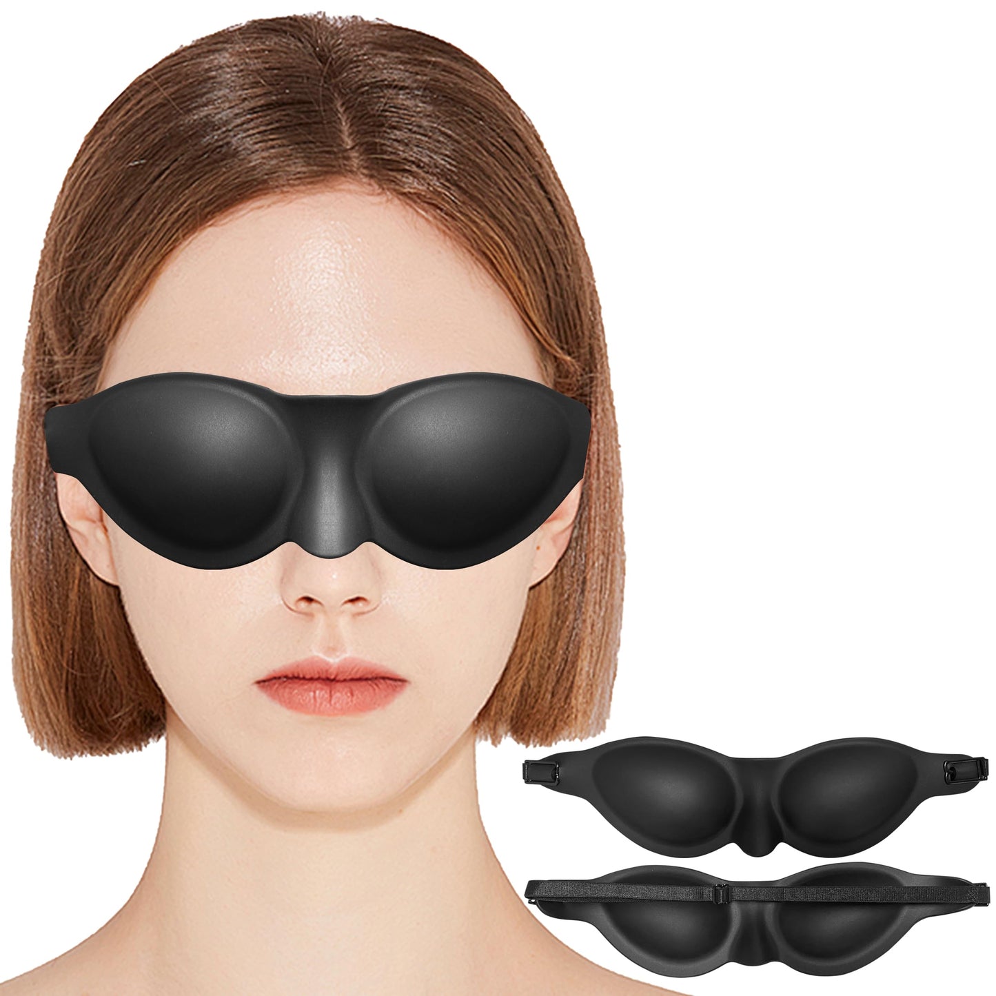 Soft Silicone Sleep Mask for Dry Eyes, Moisture Chamber Reusable Washable Eye Mask, Lightweight & Comfortable for Insomnia, Yoga, Meditation, Naps, Travel and Stress Relief