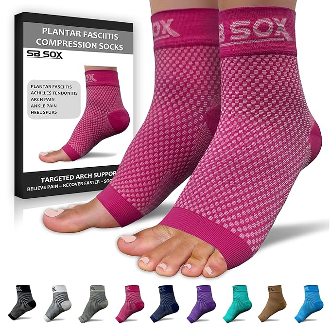 SB SOX Plantar Fasciitis Relief Socks – Ankle Brace Compression Sleeve – Arch Support for Foot Pain, Swelling, Heel Spurs...