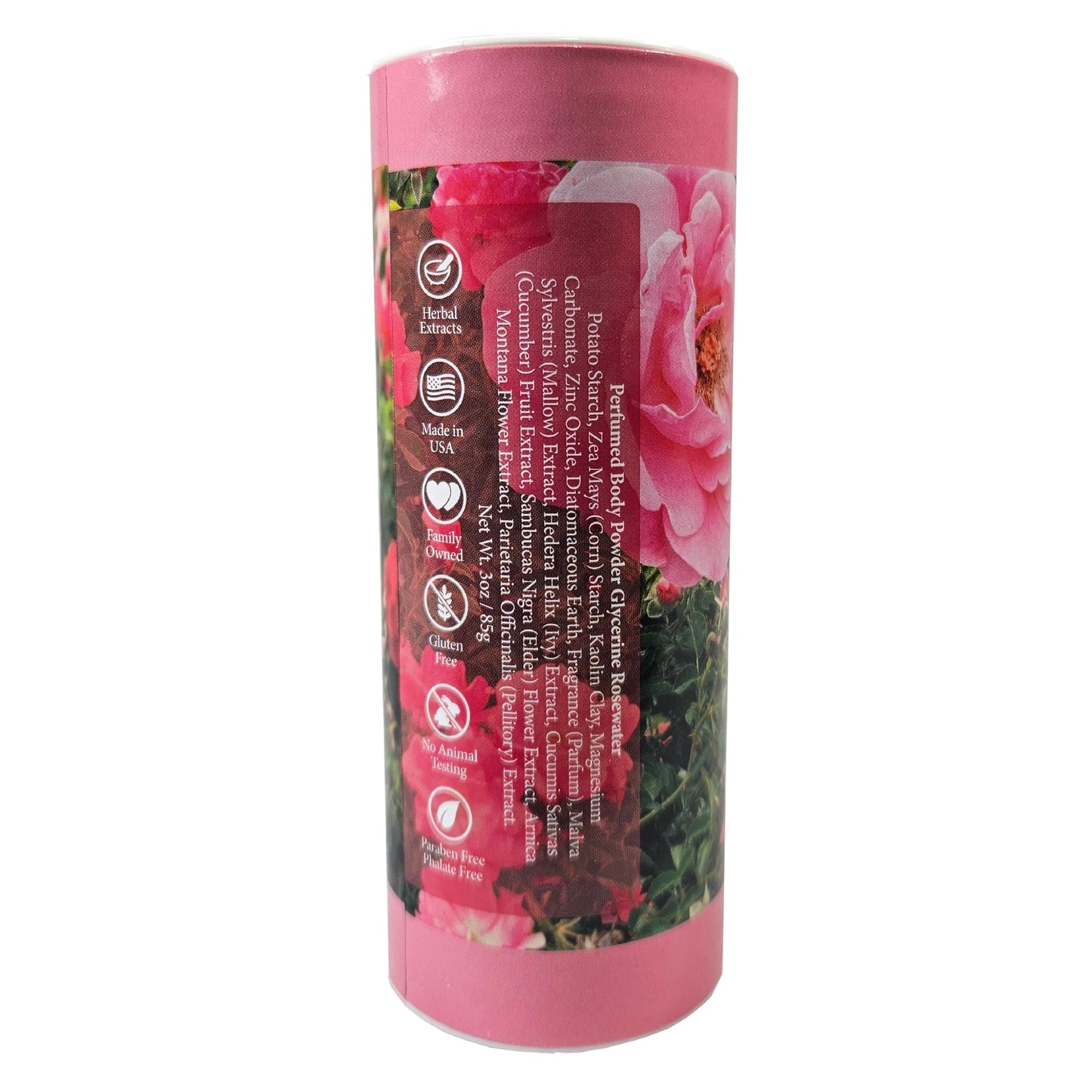 Glycerine Rosewater Scented Talc-Free Body Powder, Perfumed Dusting Powder, Camille Beckman, 3 Ounce