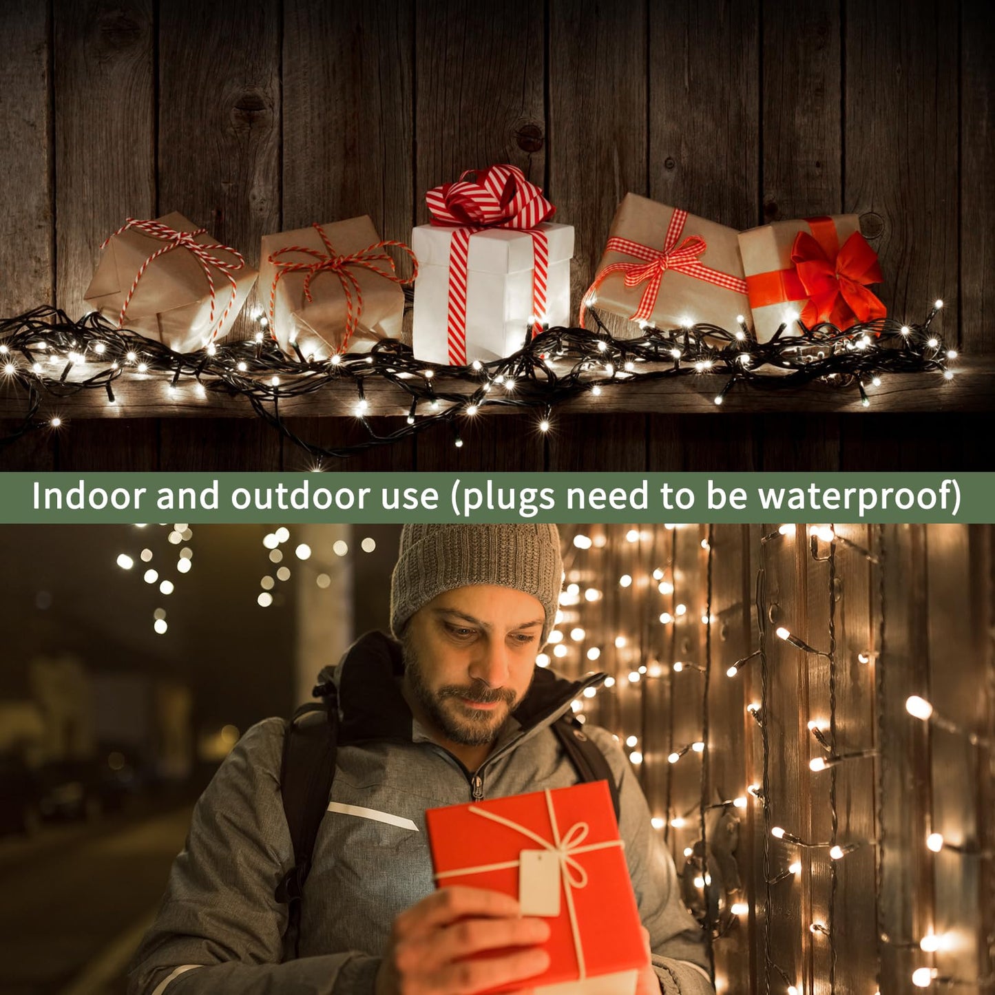Christmas Tree Lights With Ring 8.2Ft 16 Line 448 Led Green Wire Fairy Waterfall String Light Plug In Dimmable Cascading Twinkle Lights With 8 Lighting Modes For Indoor Outdoor Xmas Tree(Cool White)