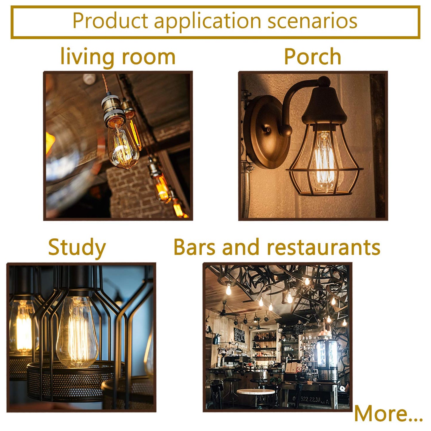 Dsyj Vintage 60W Incandescent Light Bulbs E26 Base Dimmable, Warm White, 252 Lumens, 1 Count, Model Dsyj-515182