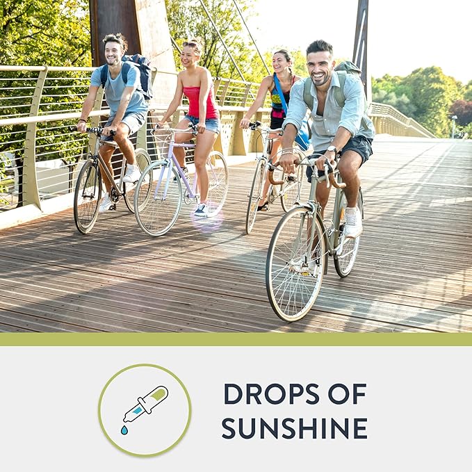 Mt. Angel Vitamins Everyday Liquid Sunshine - Liquid Vitamin D Drops - Easy-to-Use Vitamin D3 Drops with Natural Lemon Flavor (Non-GMO, Vegan, Soy-Free, Gluten-Free) Made in The USA -1400 serv/Bottle
