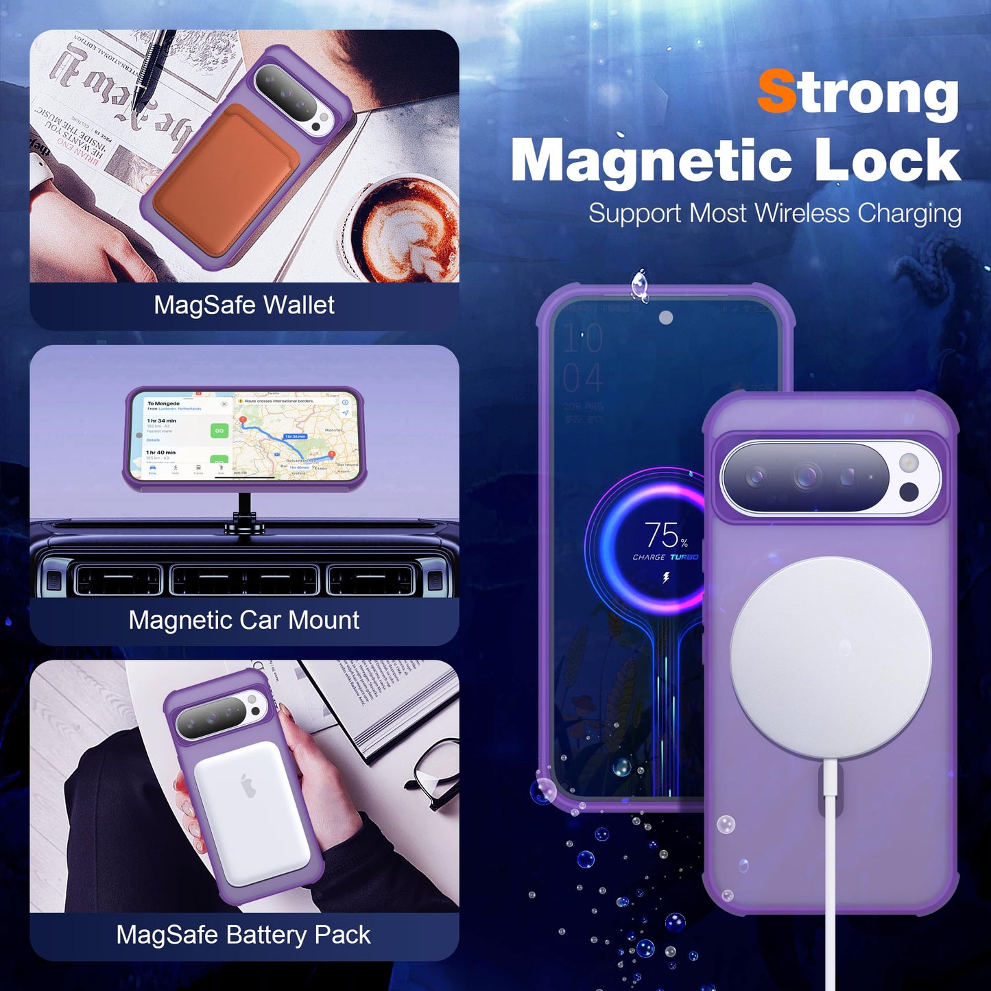 Sleekcover Compatible With Google Pixel 10 Pro Xl Case With Magnetic Translucent Matte Phone Case With Anti-Fingerprint Tech [Co