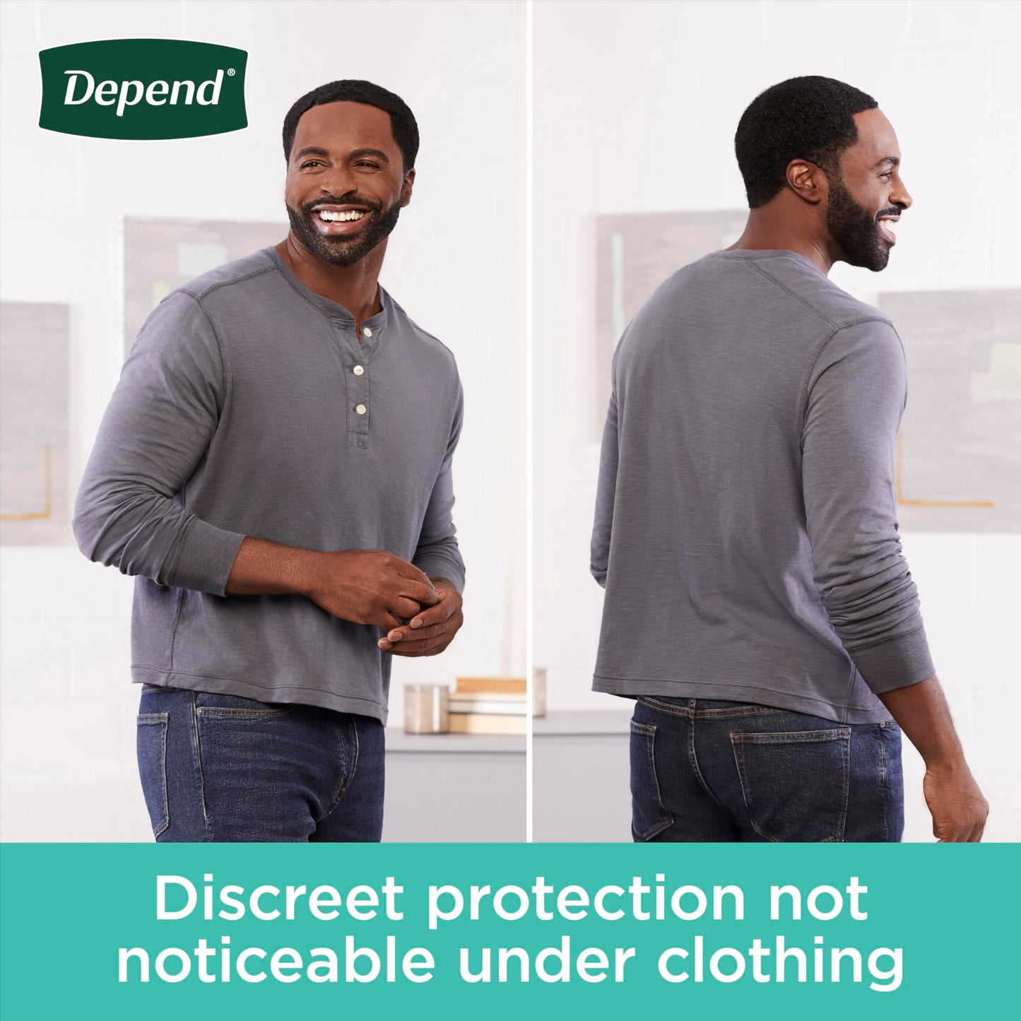 Depend Fresh Protection Adult Diapers, Incontinence Underwear for Men, Disposable, Maximum, Small/Medium, Grey, 80 Count (2 Packs of 40), Packaging May Vary