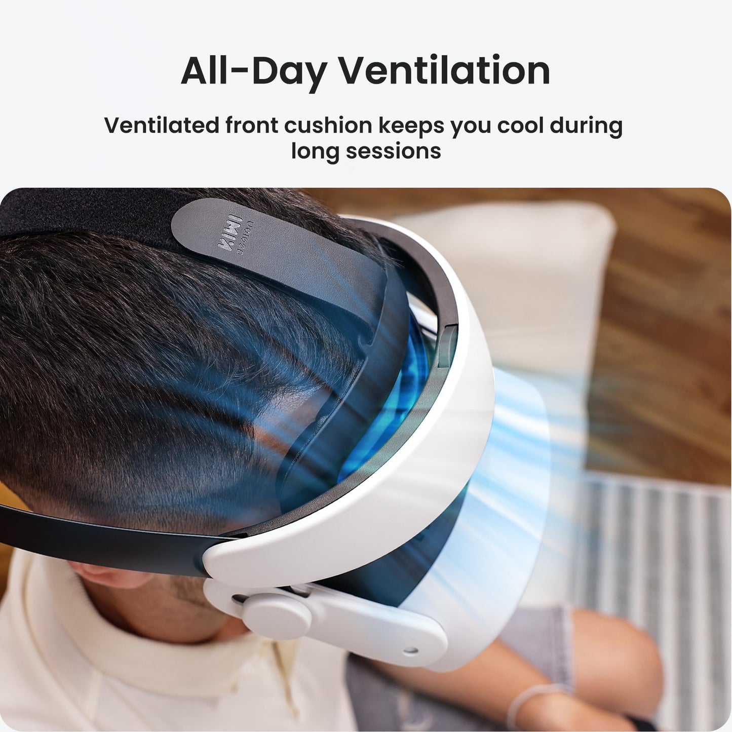 KIWI design H4 Halo Comfort Head Strap Compatible with Meta Quest 3/Quest 3S, Made for Meta, Non-Battery Lightweight Head Strap
