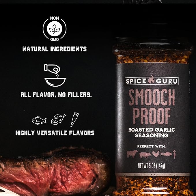 Spice Guru Grill Seasoning Gift Set - 4 Flavor BBQ Seasonings and Rubs - Christmas Gifts for Men Who Cook - BBQ Rub Gift Set - Christmas Grilling Gifts for Men - Gifts for Dad - Gifts for Him