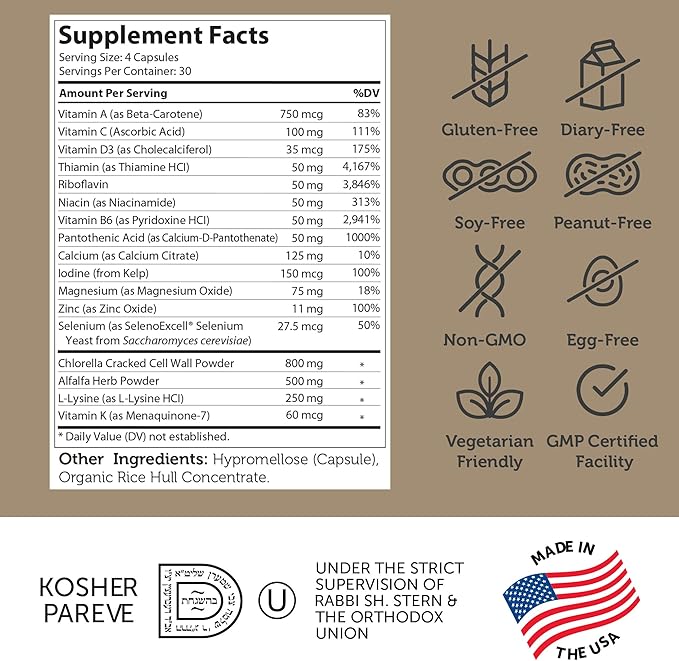 Zahler - Height Factor Healthy Growth Support Vitamin & Mineral Capsules (120 Count) - Kosher Height & Growth Supplement for Kids, Teens & Young Adults - Grow Taller Growth Hormone Support Nutrients