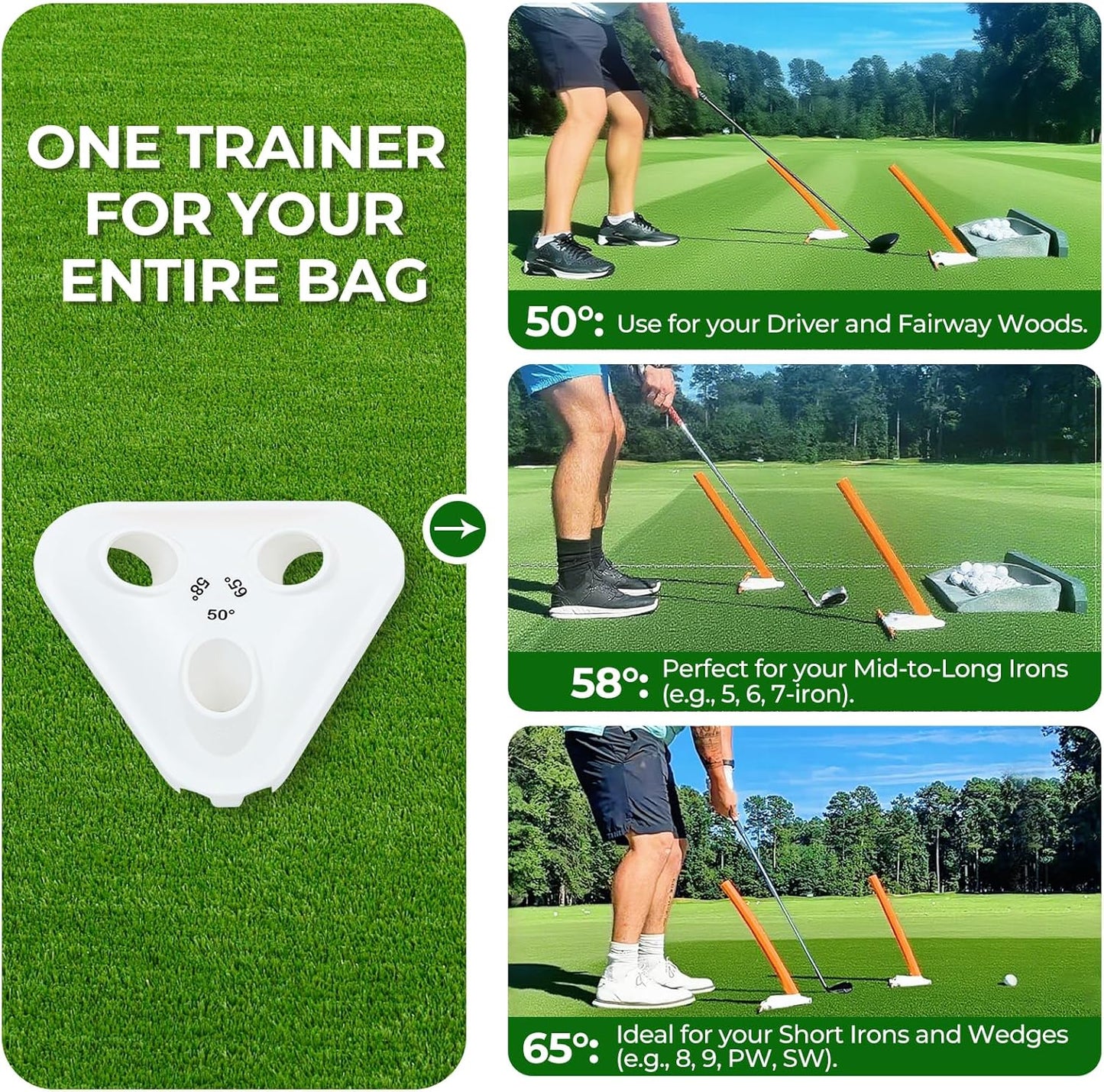 Golf Swing Training Aid - Alignment Discs & Rods | Corrects Setup, Posture, Swing Plane & Path to Fix Slice and Hook | Achieve Consistent Contact, Increase Distance & Accuracy