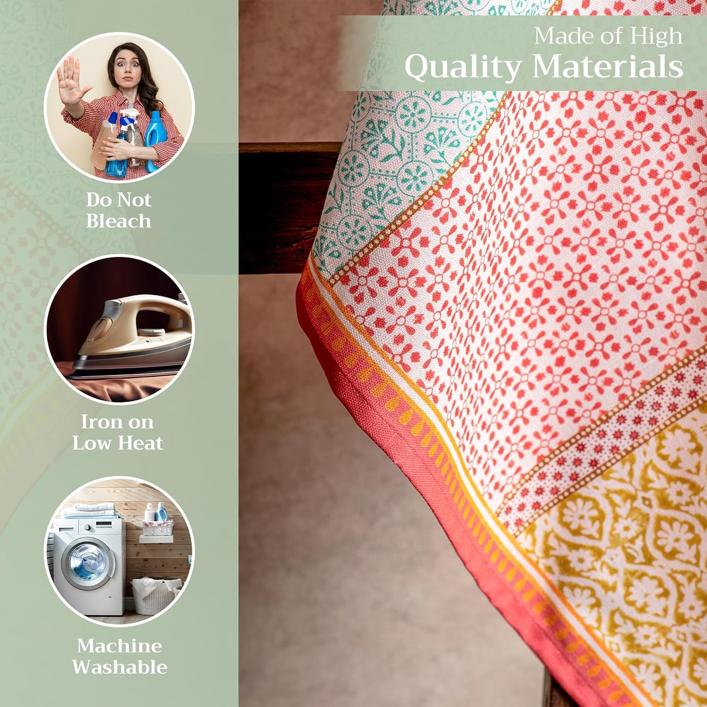 Maison d' Hermine Kitchen Towels Set of 3 100% Cotton 27.50" x 20" Reusable Cloth Tea Dish Towels Absorbent with Hanging Loop for Kitchen, Home, Dining, Cocktail Parties Spring/Summer (Provence)