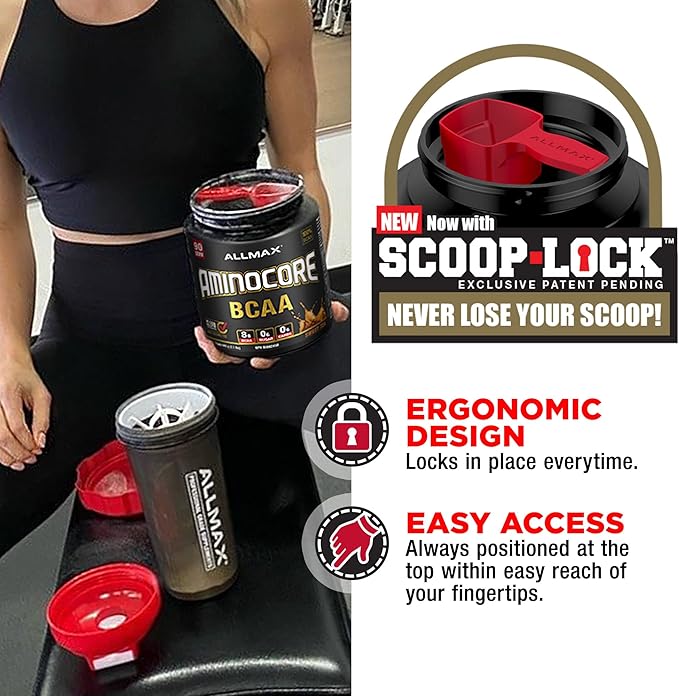 ALLMAX Nutrition AMINOCORE BCAA, Fruit Punch - 945 g Powder - 8.18 Grams of Branched Chain Amin Acids Per Serving - with B Vitamins - No Fillers or Non-BCAA Aminos - Sugar Free - 90 Servings