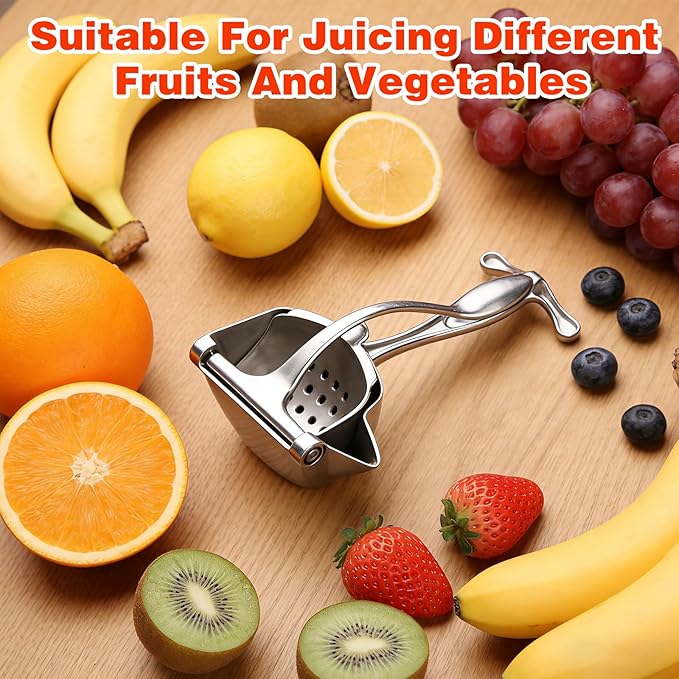 Fresh Fruit Juice Extractor,2026 Upgraded Aluminum Alloy Fresh Fruit Juice Extractor, Hand Press Juicer with Ergonomic Grip,Lemon Juicers,Easy to Clean Efficient Extraction of Citrus