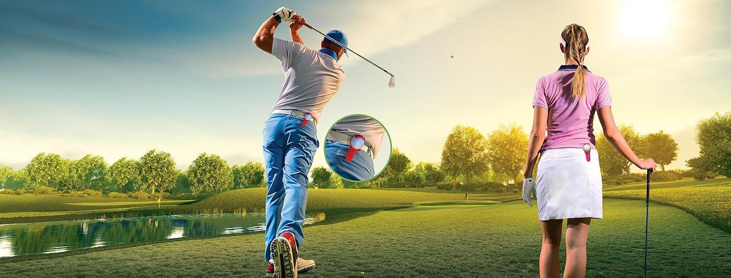 BALL POP Golf Ball Holder & Ball Marker for Waistband and Belt - Unique Golf Accessory Gift for Men, Women, & Kids
