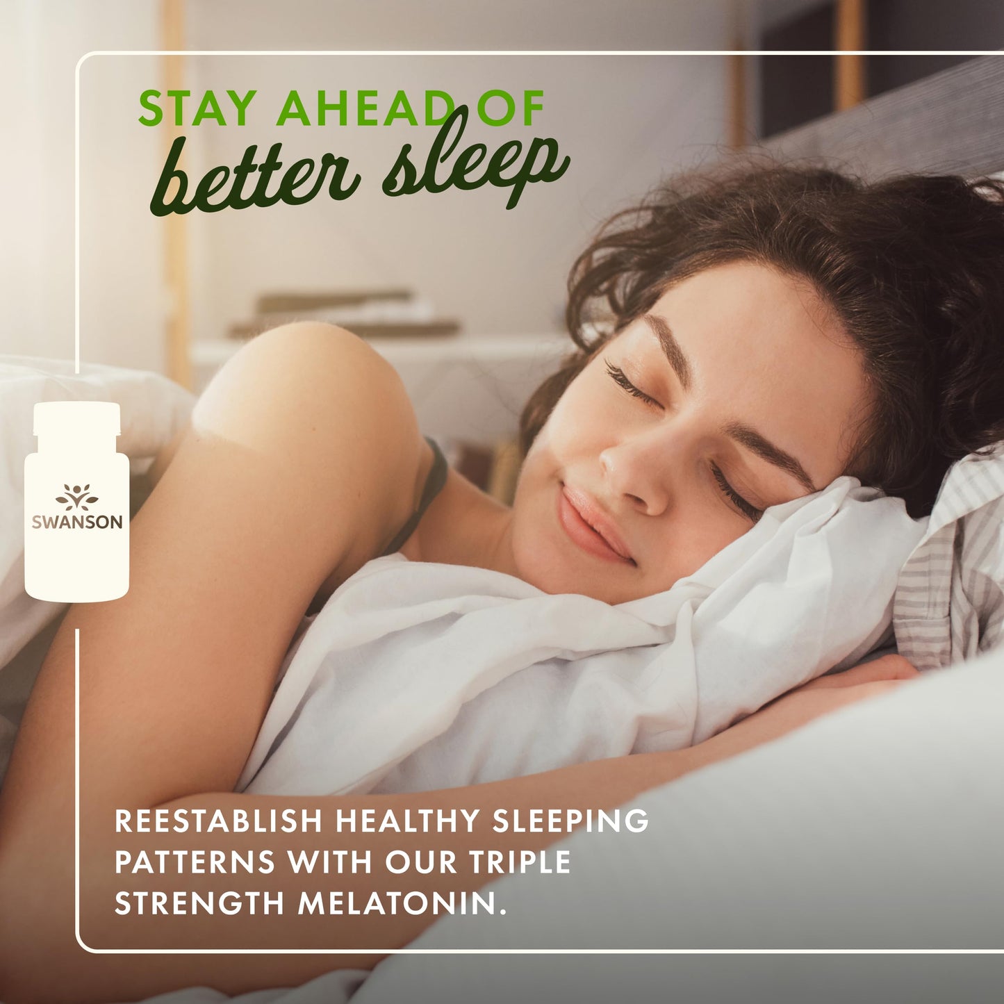 Swanson Triple Strength Melatonin - Natural Sleep Support for Disrupted Sleep Cycles - (60 Capsules, 10mg Each)