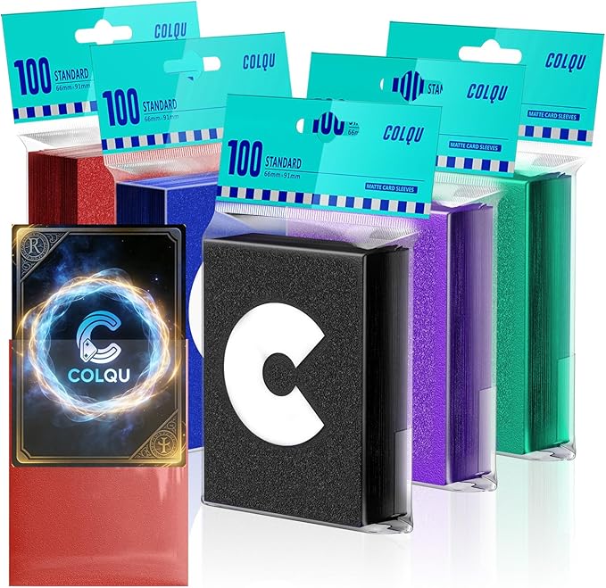 500ct Matte Card Sleeves, 5 Colors Card Sleeves fits MTG, TCG Cards Sleeve, Deck Sleeve Protectors for Baseball, Sports, T...