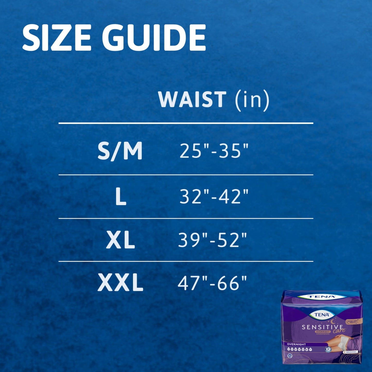 TENA Sensitive Care Overnight Incontinence Underwear for Women, Bladder control, Postpartum, Large, 16 Count (Waist Size 32in-42in)