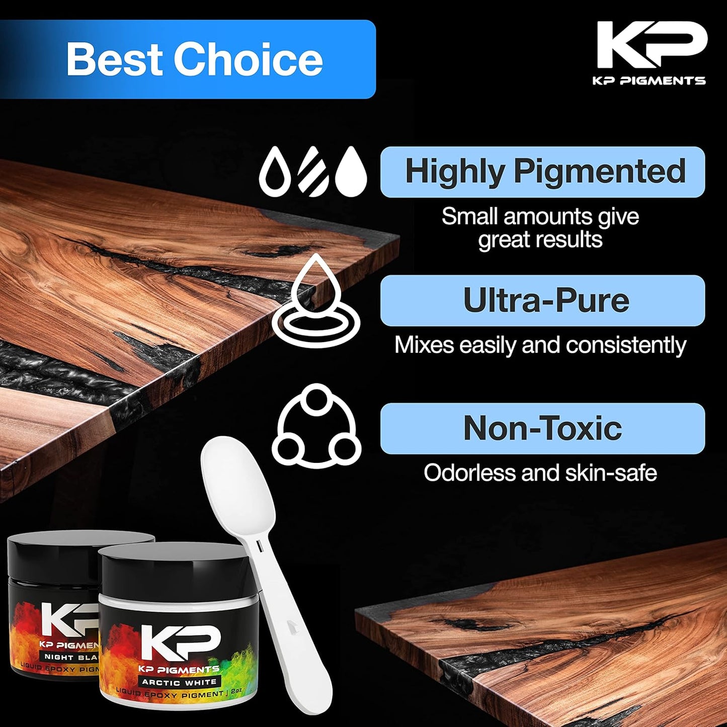 Epoxy Pigment Paste for Epoxy Resin, Tint/Pigment Paste with Spoon for Arts and Crafts, Jewelry, Resin Woodworking and More! (Arctic White)