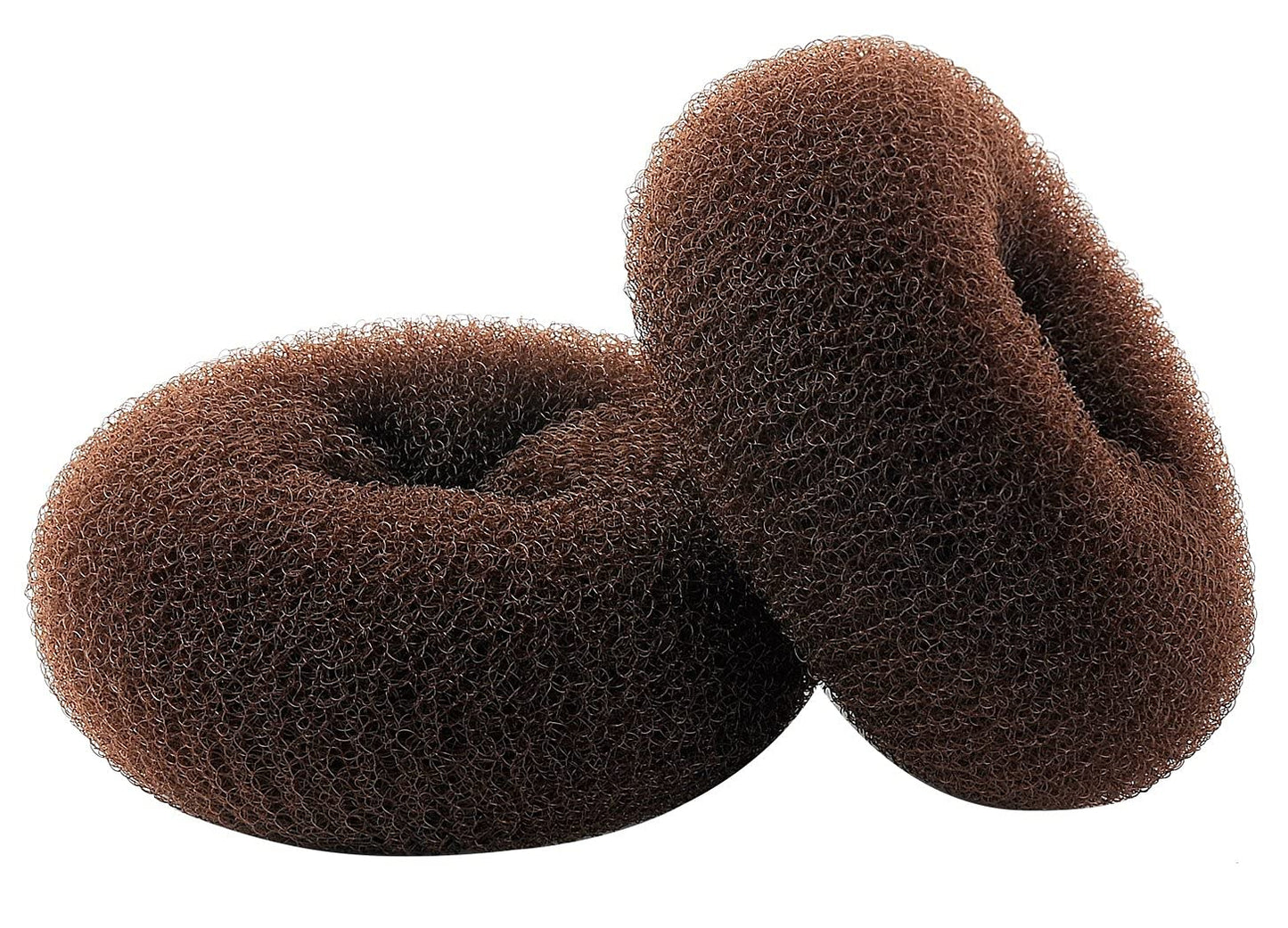 ClothoBeauty Extra Large Hair Bun Maker Ring, Women Chignon Doughnut Shaper (For Thick and Long Hair) 5.1-5.3 in, (X-Brown)
