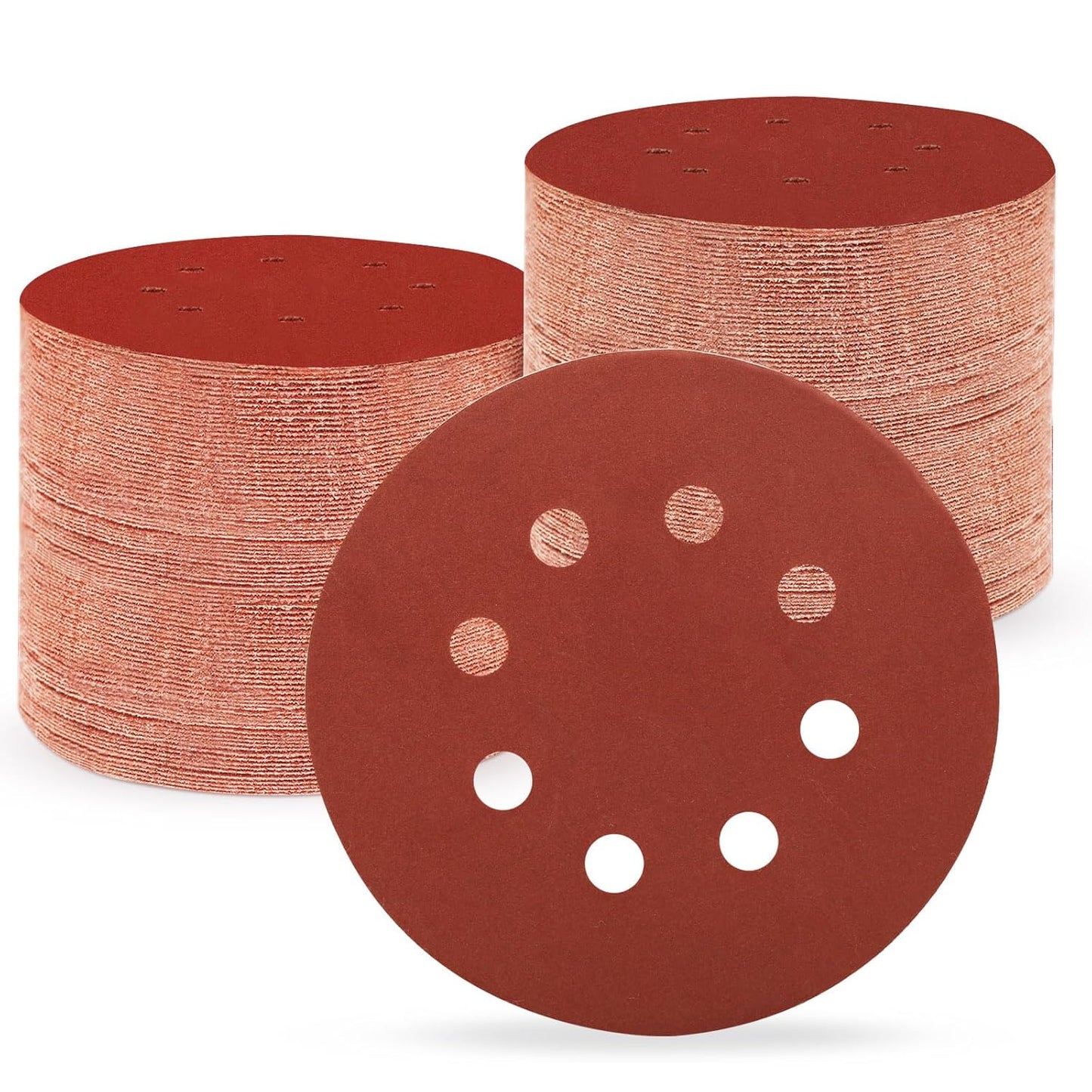 5 Inch 8 Hole Sanding Discs, 150 PCS 600 Grit Hook and Loop Sandpaper, Round Aluminum Oxide Sand Paper Discs for Random Orbital Sander