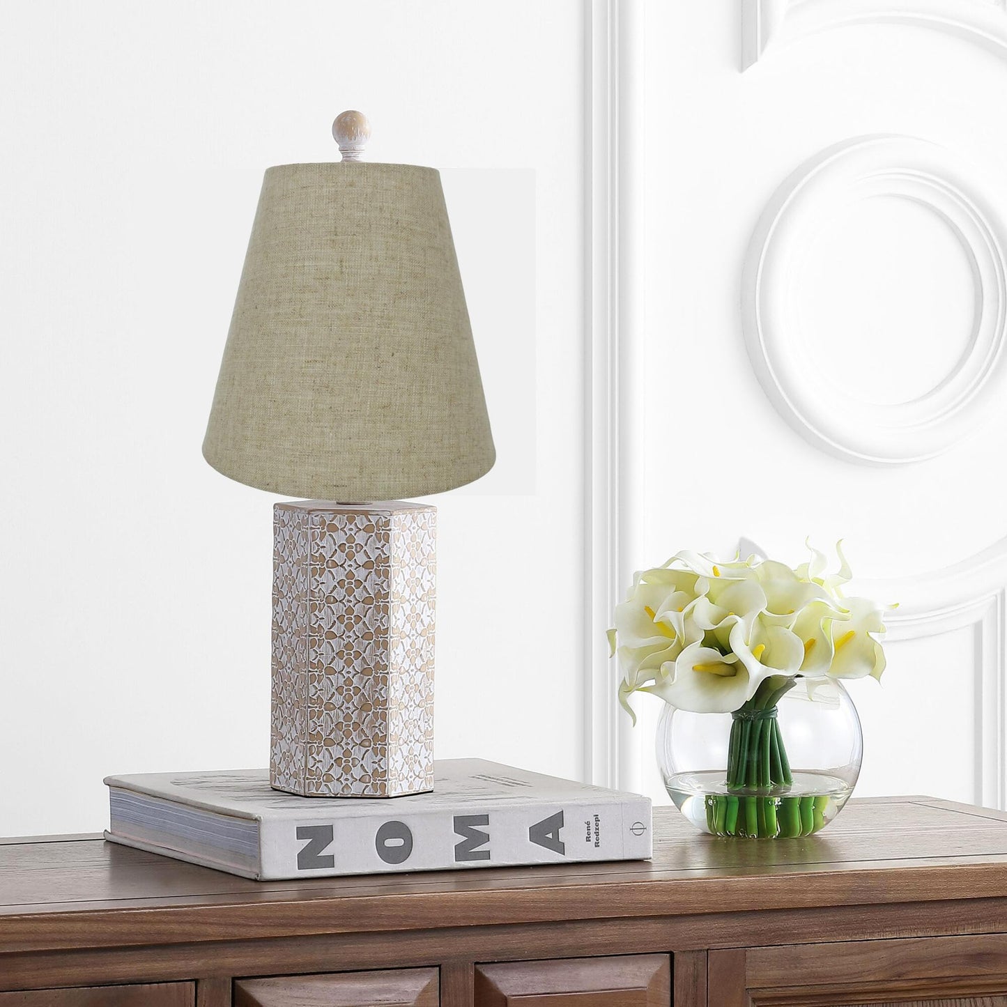 Urbanest Hardback Empire Lamp Shade, 5inx9inx8.5in, Natural Flax Linen, Single, Model 9-inch-shade-unpleated