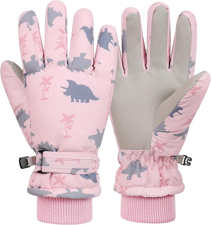 LPMOERA Kids Gloves Winter Toddler Snow Waterproof Gloves Kids Mittens For Boys Girls Ski Glove Warm Thermal Fleece