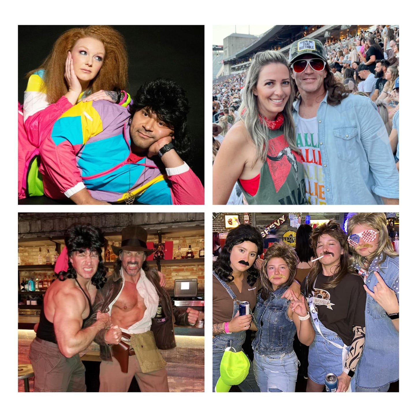 Kavsni Mullet Wigs for Men Joe Dirt Emo Wig 80s Costumes Fancy Party Accessory Cosplay Wig Halloween Man x (Mdeium Brown)