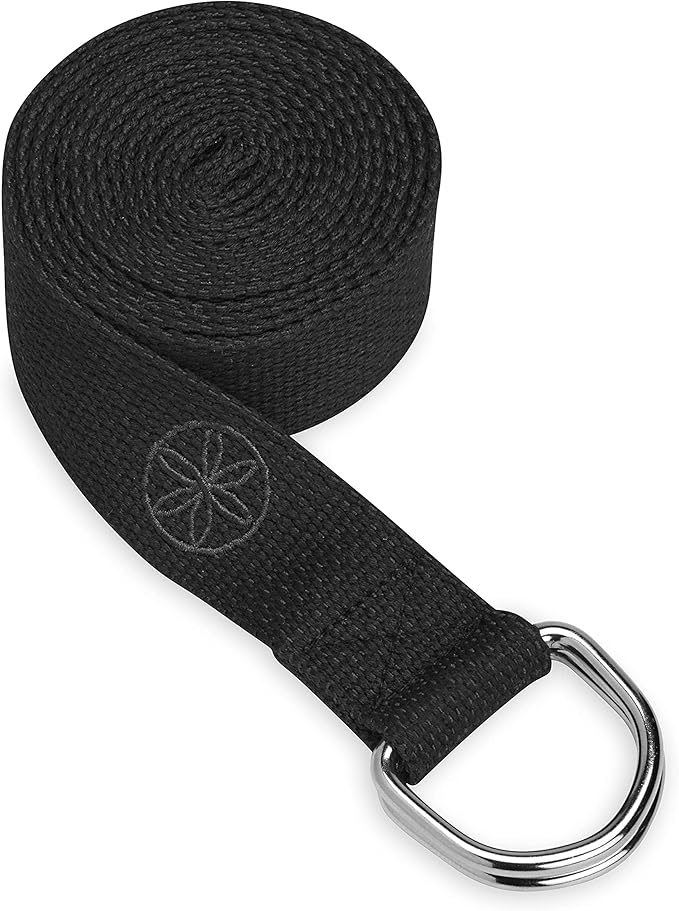 Gaiam Yoga Strap Premium Athletic Stretch Band with Adjustable Metal D-Ring Buckle Loop | Exercise & Fitness Stretching fo...