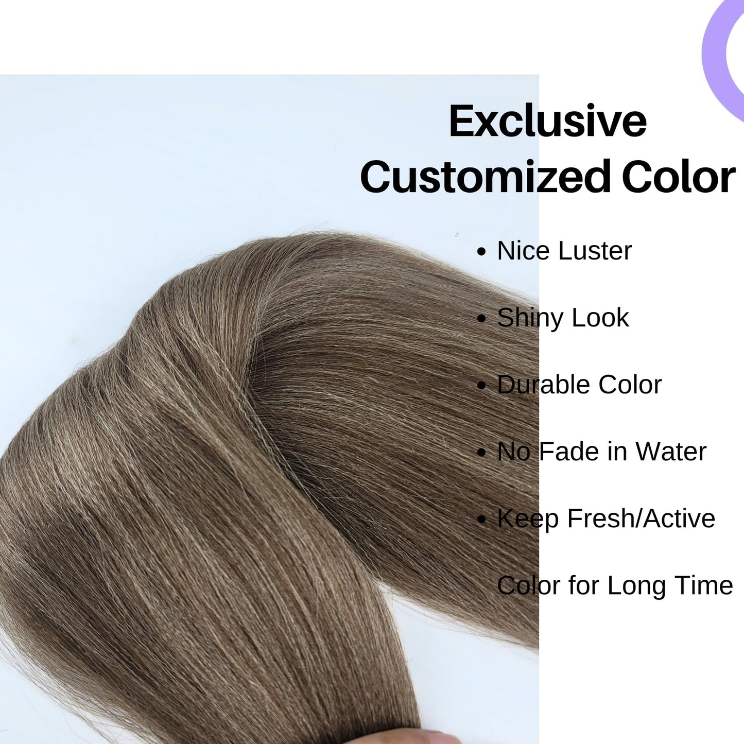 Dark Ash Brown Braiding Hair Pre Stretched Mixed for Knotless Box Braids 26Inch Synthetic Feed in Braids Hair for Braiding