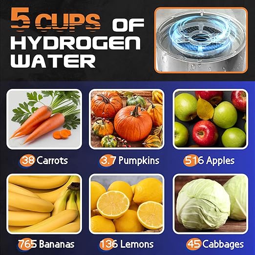 Hydrogen Water Bottle Generator, Portable Rechargeable aquahealth Hydrogen Water, Hydrogen Water Ionizer Machine, with SPE/PEM Technology, for Home Office Travel Fitness Drinking