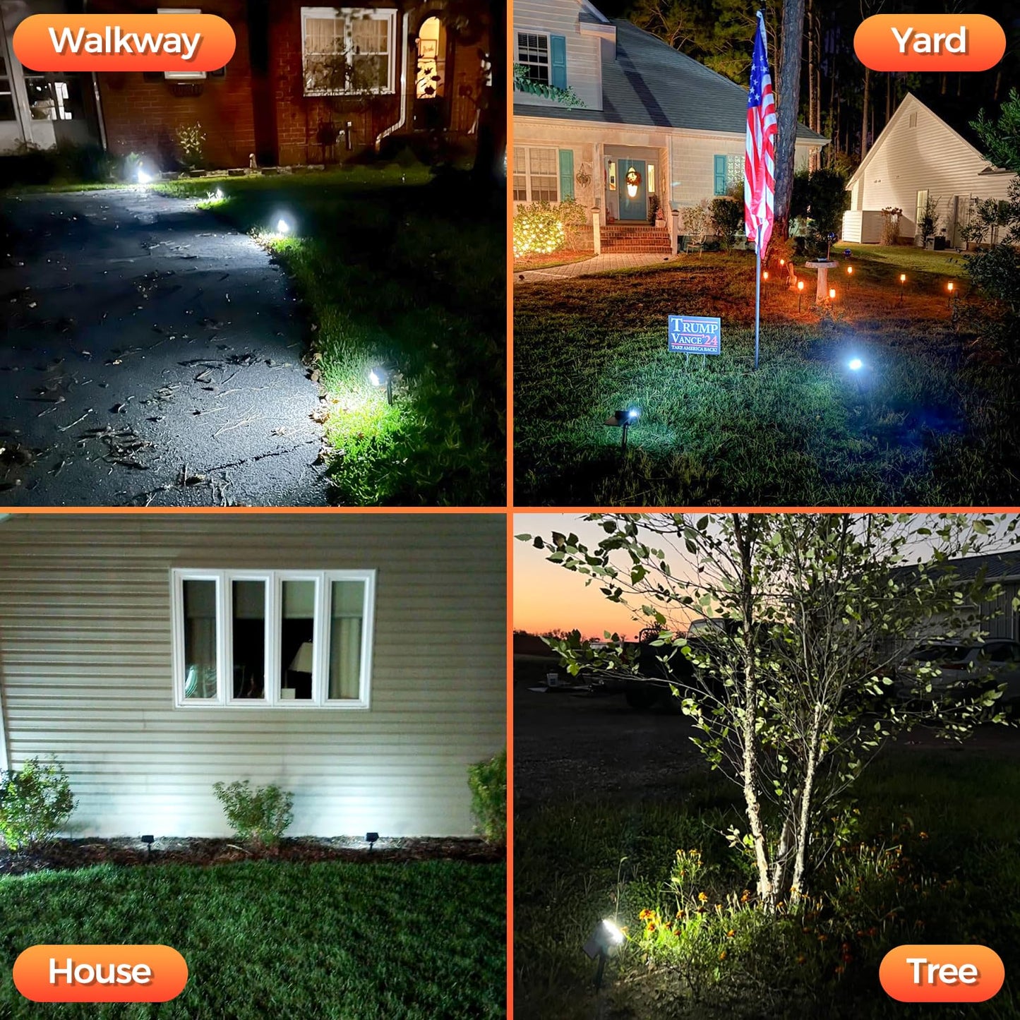 Solar Spot Lights Outdoor  92 Leds Landscape Lighting With 3 Lighting Modes And Auto On/Off  Ip67 Waterproof Spotlights  Outdoor Solar Lights For Yard Garden  8 Pack (Cool White)