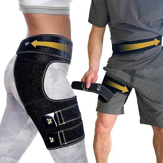 CopperJoint Hip Brace for Women & Men, Adjustable Hip and Thigh Compression Wrap, Left or Right Wear, Groin, Hamstring and...