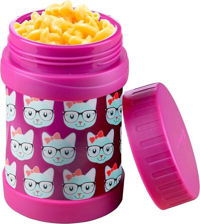 Bentology Insulated 13oz Food Jar for Kids- Hot or Cold Food, Soups, Liquids, Noodles - Wide Mouth Stainless Steel Container & BPA Free, Large Leak Proof thermos for Back to School Lunch Boxes, Bags