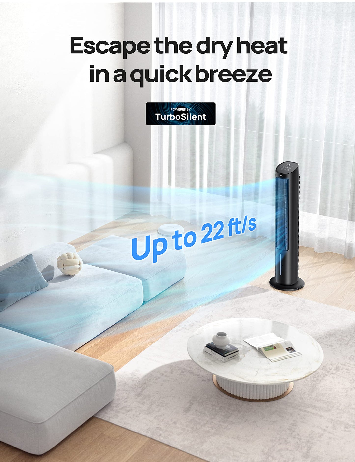 Dreo Portable Air Conditioners Fan, 40    Standing Fans That Blow Cold Air, Portable Ac,80 Oscillating Evaporative Air Cooler,Re