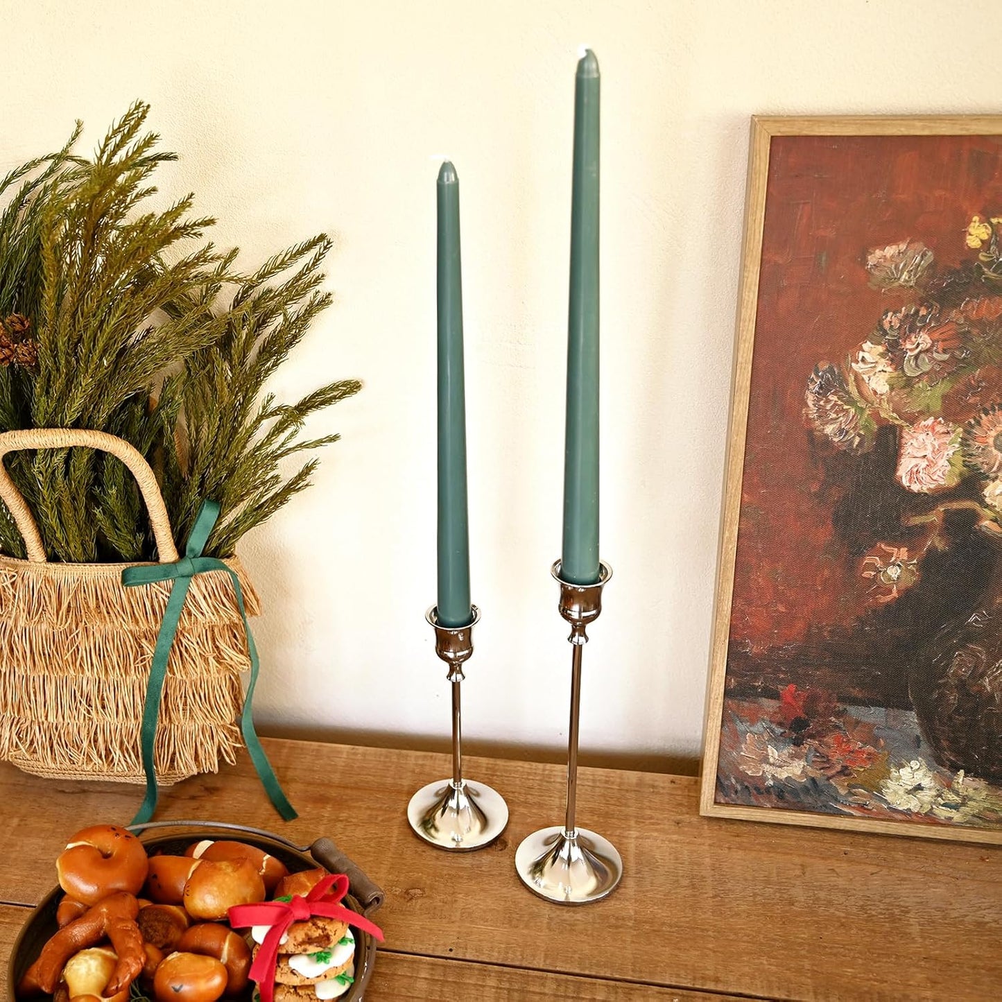 Candlestick Holders Silver, 12 Packs Taper Candle Holder for Candlesticks, Candle Sticks Holder Decor for Home Decor