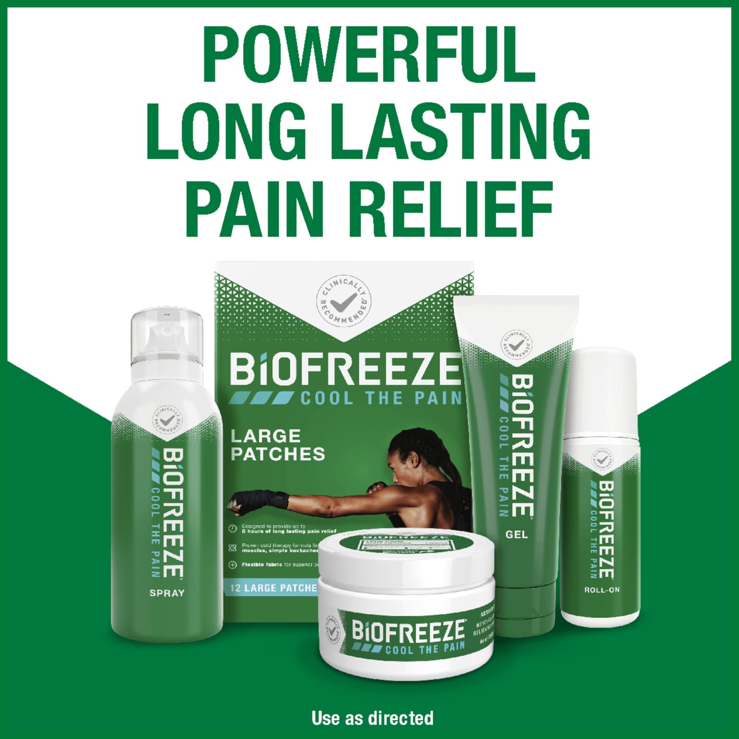 Biofreeze Pain Relief Patches, Arthritis Pain Reliver, Knee & Lower Back Pain Relief Patch, Sore Muscle Relief, Neck Pain Relief, FSA Eligible, 3 Pack (5 Biofreeze Menthol Patches)