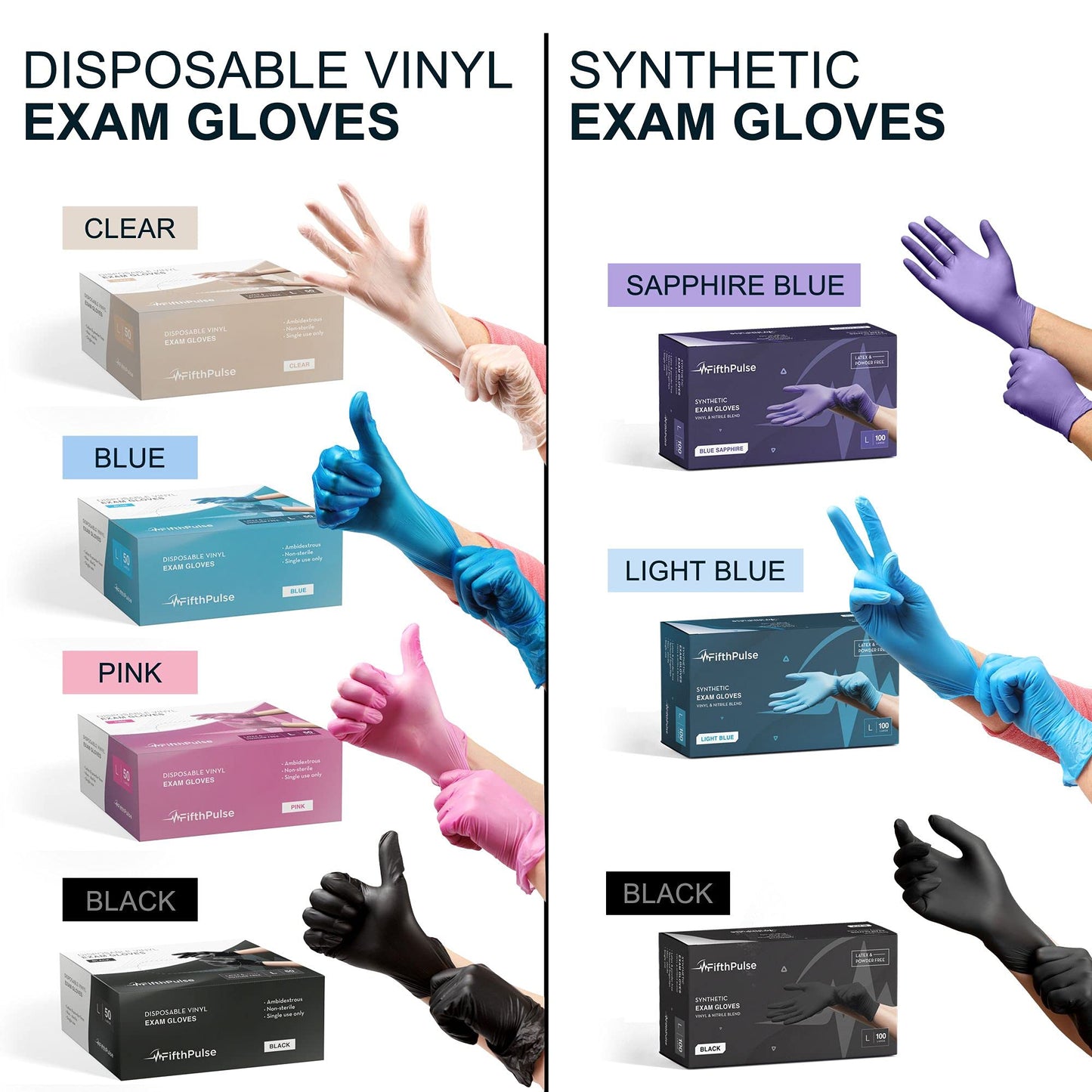 Pink Vinyl Disposable Gloves Medium 50 Pack - Latex Free, Powder Free for Medical Exam, Surgical, Home, Cleaning, and Food - 3 Mil Thickness