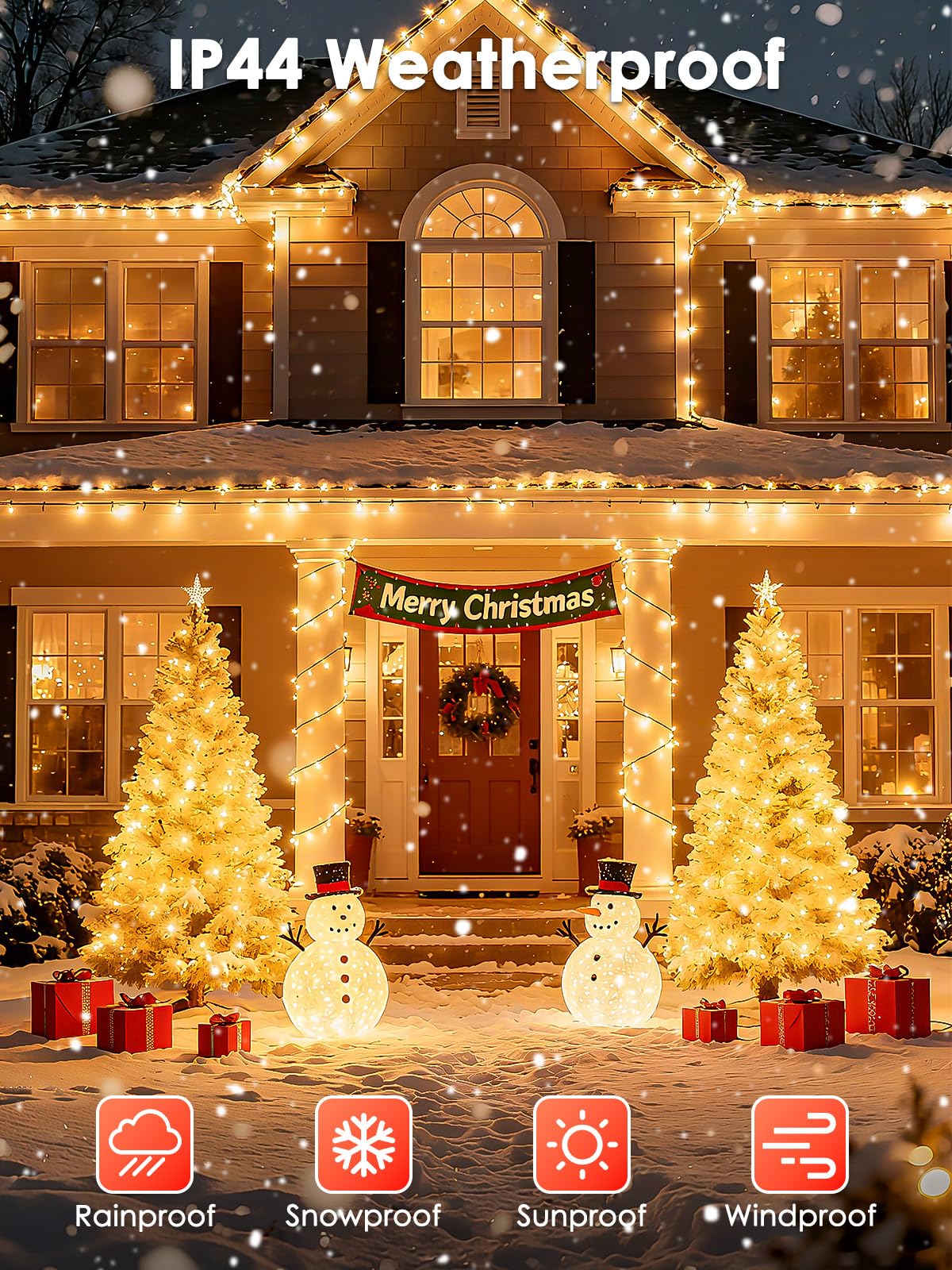 Voice Control Connectable 2Pk 164Ft 400Led Christmas String Lights Indoor Outdoor With Remote | Smart Twinkle Fairy String Lights 12 Modes & Timer For Xmas Tree Decor (Warm White)