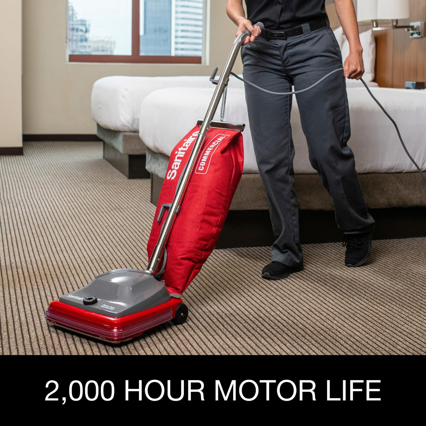 Sanitaire TRADITION Upright Commercial Bagged Vacuum, SC684G Red