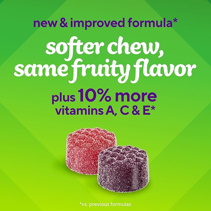 Vitafusion Adult Gummy Vitamins for Men, Berry Flavored Daily Multivitamins for Men with Vitamins A, C, D, E, B6 and B12, America’s Number 1 Gummy Vitamin Brand, 60 Day Supply, 120 Count