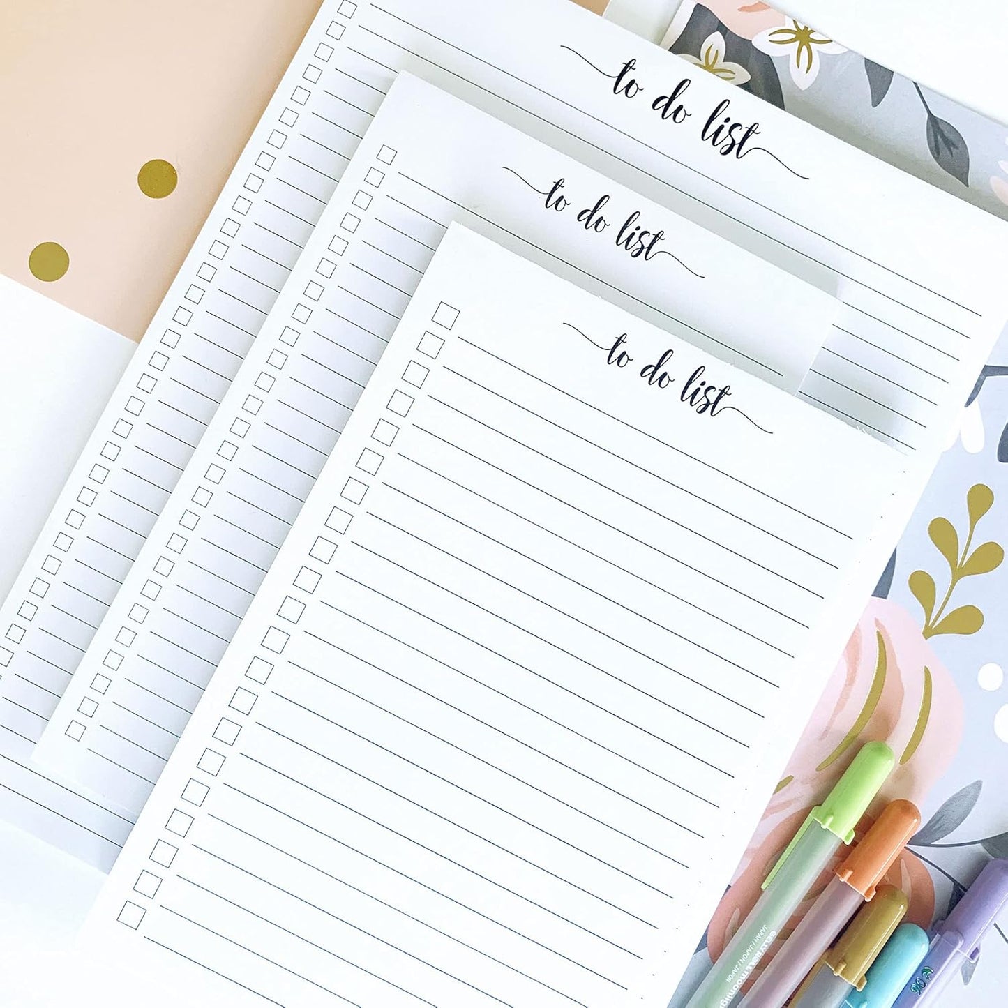 321Done To Do List Notepad - Pack of 2-50 Sheets (5.5" x 8.5") To-Do's Notepad Tear Off, Planning Memo Pad, Planner Checklist Organizing - Wide-Ruled