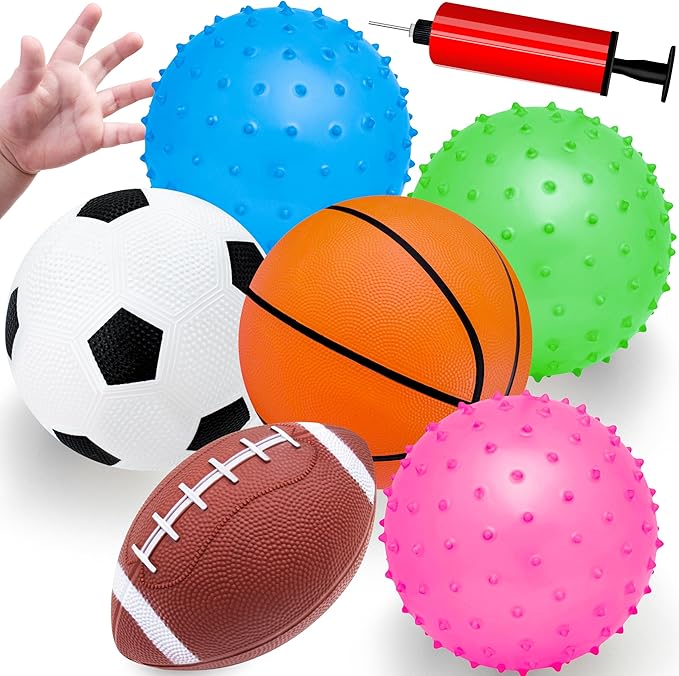 Ladwon Kids Ball, Balls for Toddlers 1-3, Set of 6 Toddler Ball, Outdoor Toy for Kids, Soft Balls for Kid, Baby Sports Bea...