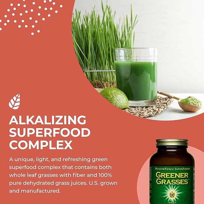 HealthForce SuperFoods Greener Grasses - 5 Oz Powder